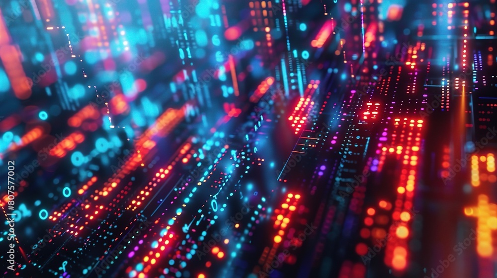 Fintech background with digital currency symbols floating against a backdrop of futuristic technology Fintech background with digital currency symbols floating against a backdrop of futuristic technology