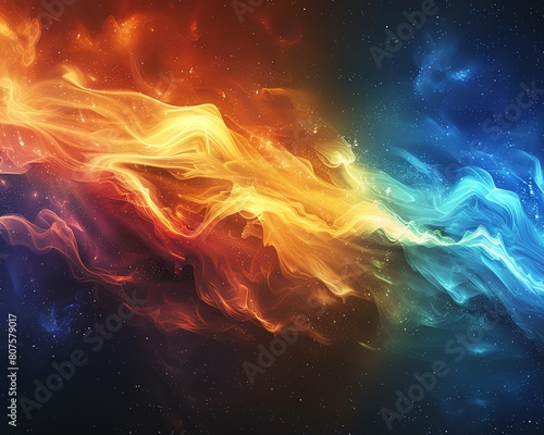 Fire and ice collide in a mesmerizing dance of color and light.