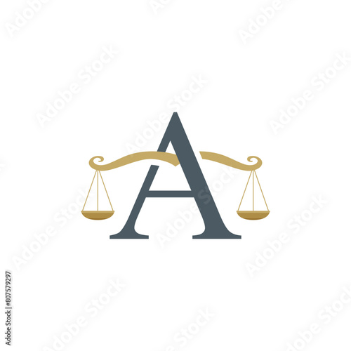 Letter A Law firm logo design