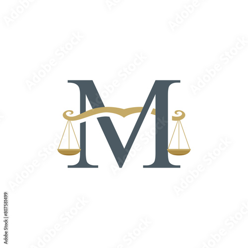 Letter M Law firm logo design