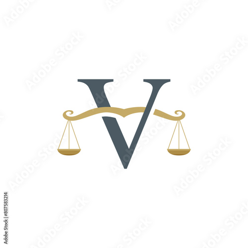 Letter V Law firm logo design