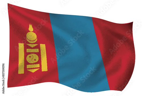 モンゴル　国　旗　世界　アイコン	