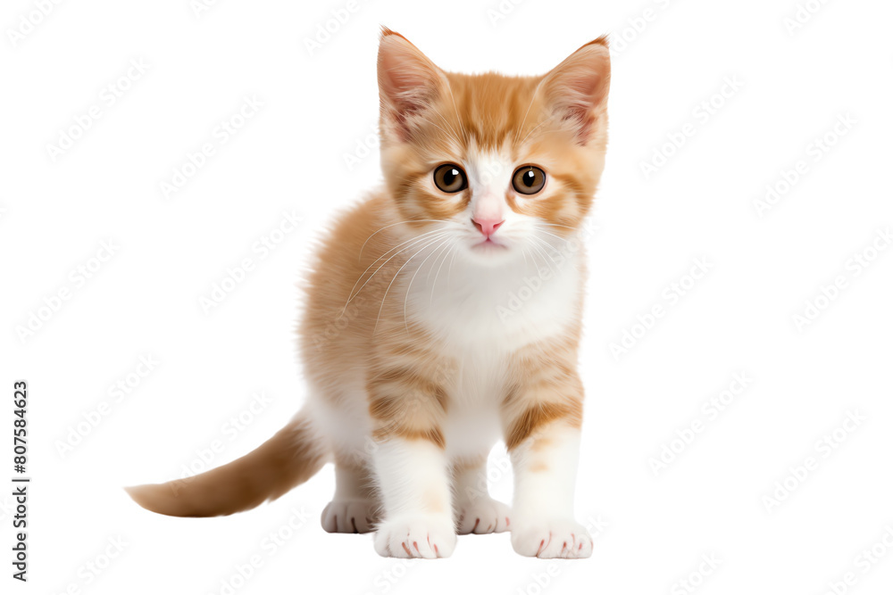 Cute orange and white kitten looking for a forever home.