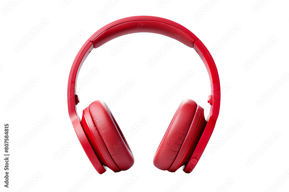 red headphones isolated on white red headphones isolated on white
