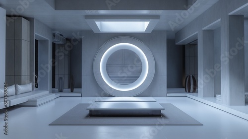  The immaculate lines of a company logo pop against a pristine white canvas, illuminated by subtle studio lighting, showcasing its refined design
