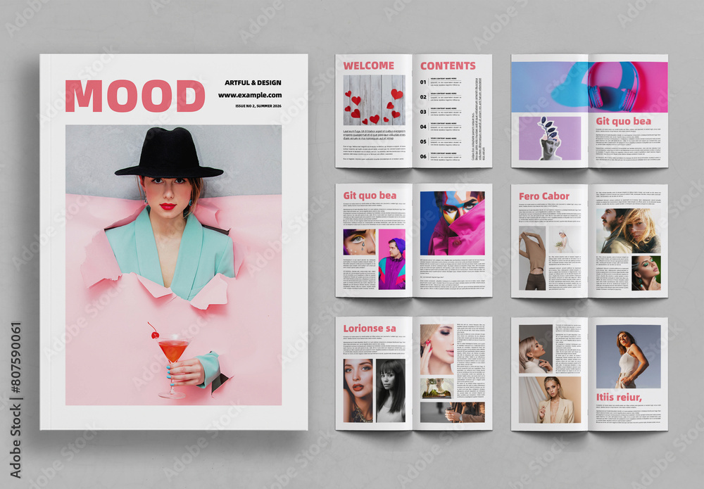 Minimal Magazine Stock Template | Adobe Stock