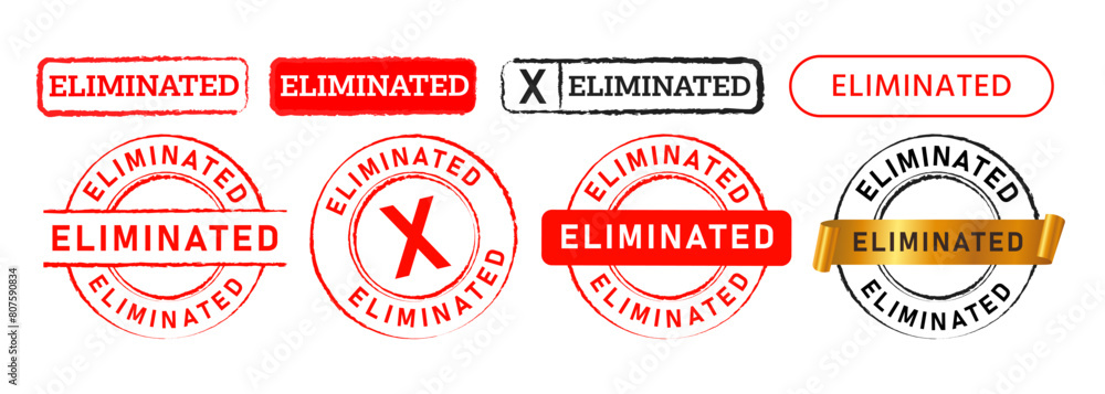 eliminated rectangle and circle stamp label sticker sign remove terminate abolish eliminated rectangle and circle stamp label sticker sign remove terminate abolish
