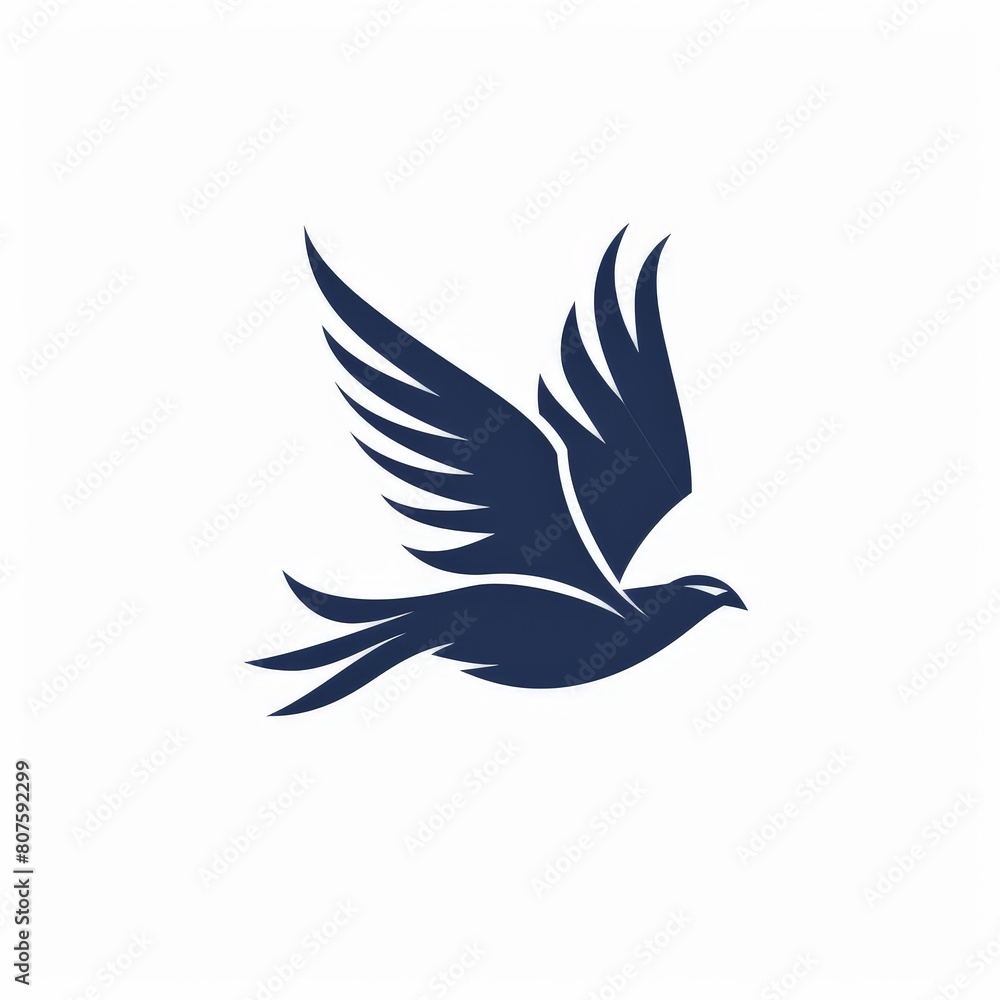 Obraz premium illustration of a big flying bird isolated on white background