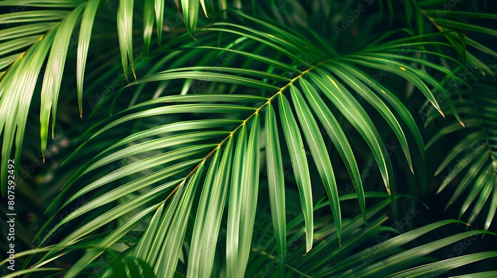Exotic green palm leaves. Minimal tropical nature concept Exotic green palm leaves. Minimal tropical nature concept