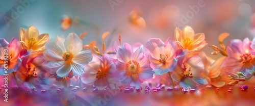 A Vibrant Array Of Beautiful Flowers Blossoms Against A Colored Background  Their Petals Imbued With Hues Of Joy And Vitality  Background HD For Designer 
