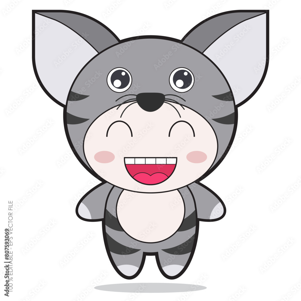 Obraz premium animals character with cat vector