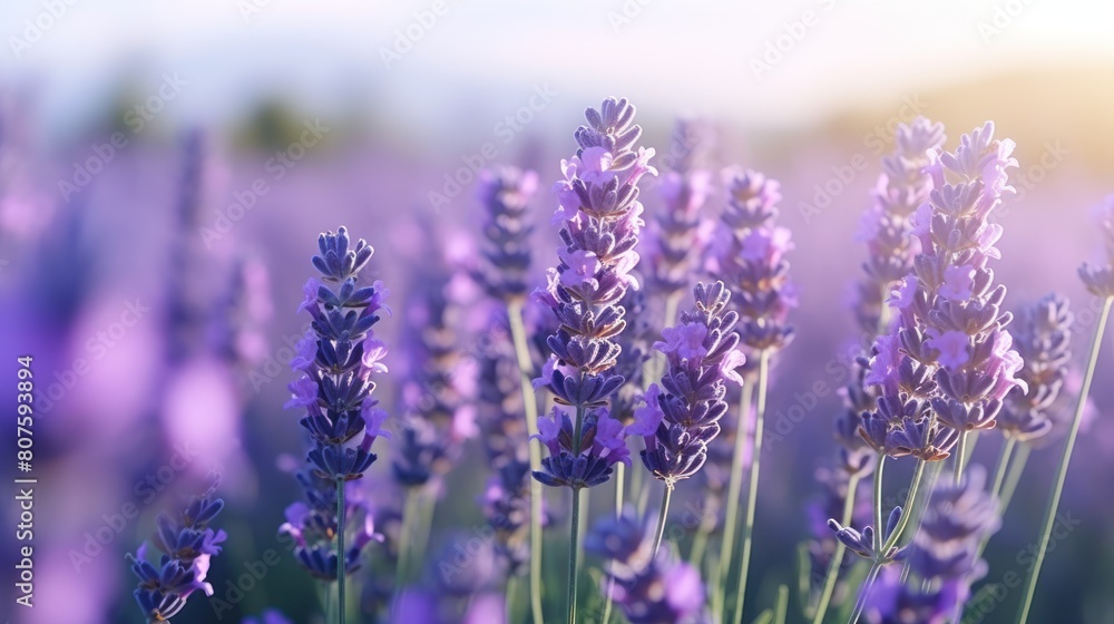 A lush lavender field swaying gently in the breeze, A lush lavender field swaying gently in the breeze,