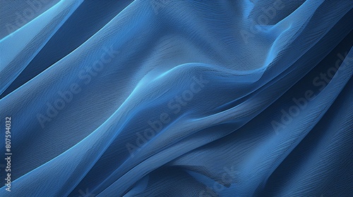 波打つ青い布テクスチャー11 photo