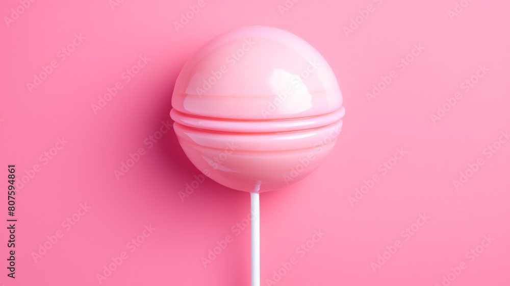 a pink lollipop on a stick a pink lollipop on a stick