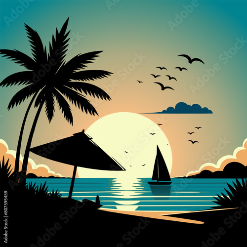 nature landscape of summer tropical beach (artwork 4)