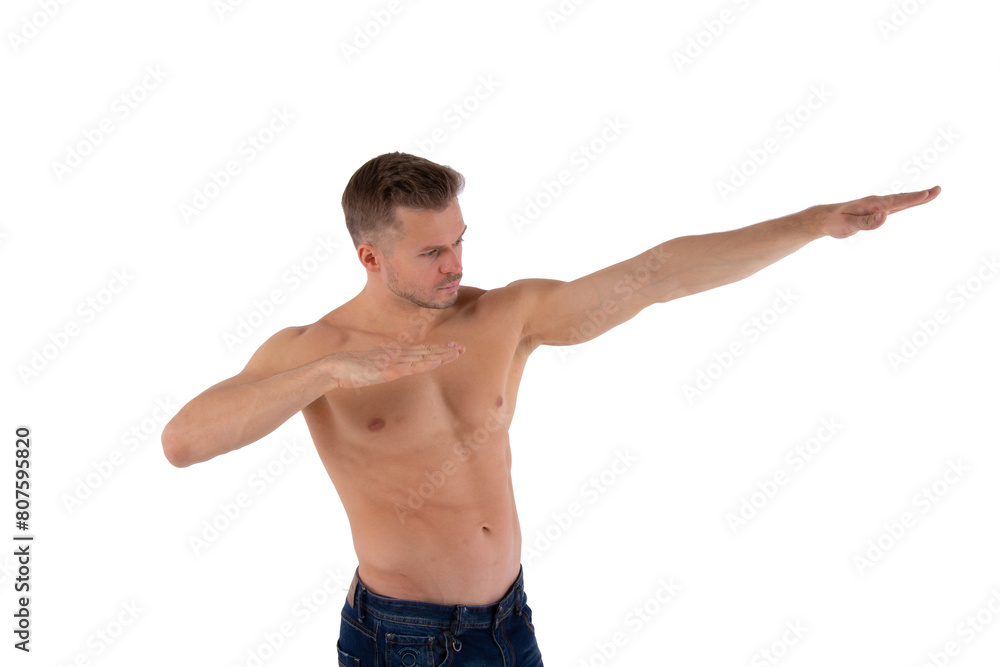 Handsome young man. White background. Handsome young man. White background.