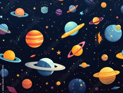 a group of planets and stars