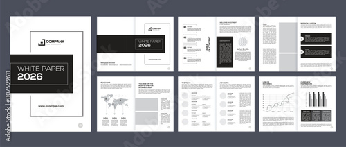 corporate business white paper design booklet vector & catalog design layout template