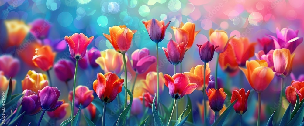 Be Dazzled By The Brilliance Of Bright And Colorful Tulips, Background HD For Designer Be Dazzled By The Brilliance Of Bright And Colorful Tulips, Background HD For Designer