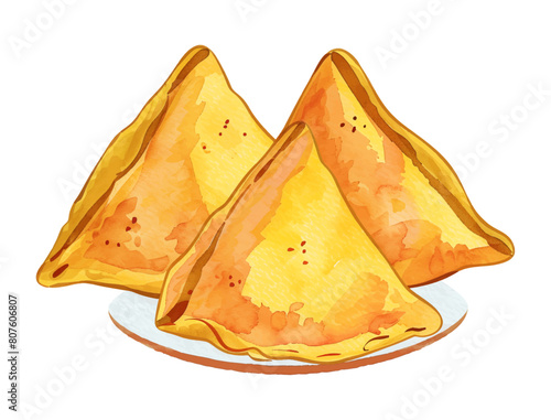 samosa watercolor digital painting good quality