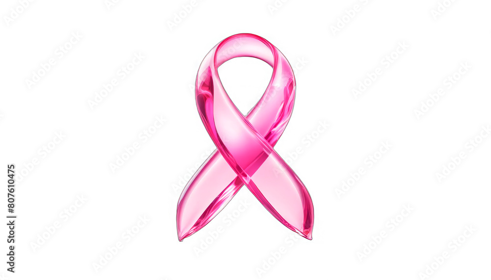 pink ribbon on a white background, universally recognized as a symbol for breast cancer awareness and support pink ribbon on a white background, universally recognized as a symbol for breast cancer awareness and support