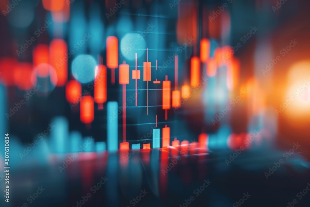 Vector abstract illustration of a chart showing the rise and fall of a stock table on a blurred background. Vector abstract illustration of a chart showing the rise and fall of a stock table on a blurred background.