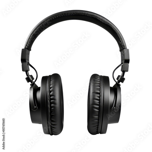 Professional headphones for studio isolated on transparent background.