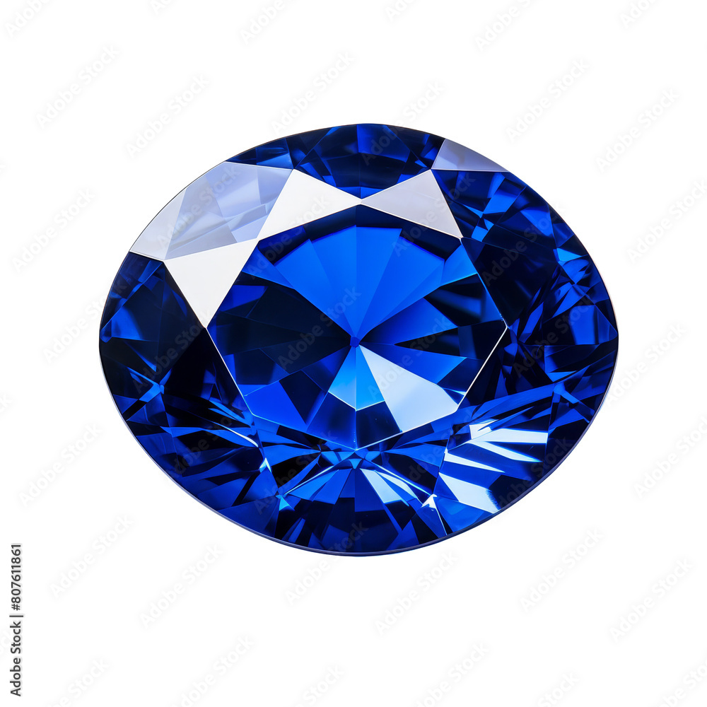 Blue shiny round gemstone on the transparent background Blue shiny round gemstone on the transparent background