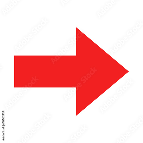 シンプルな赤い矢印 photo