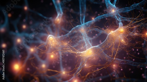 network of interconnected neural pathways  pulsating with vibrant energy  