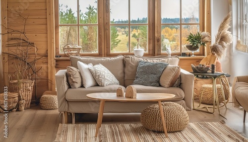 Country Comforts Meet Contemporary Style: Modernizing the Farmhouse Living Room"