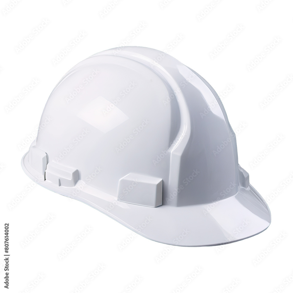 Fototapeta premium White Safety helmet Isolated on Transparent Background PNG Generative AI