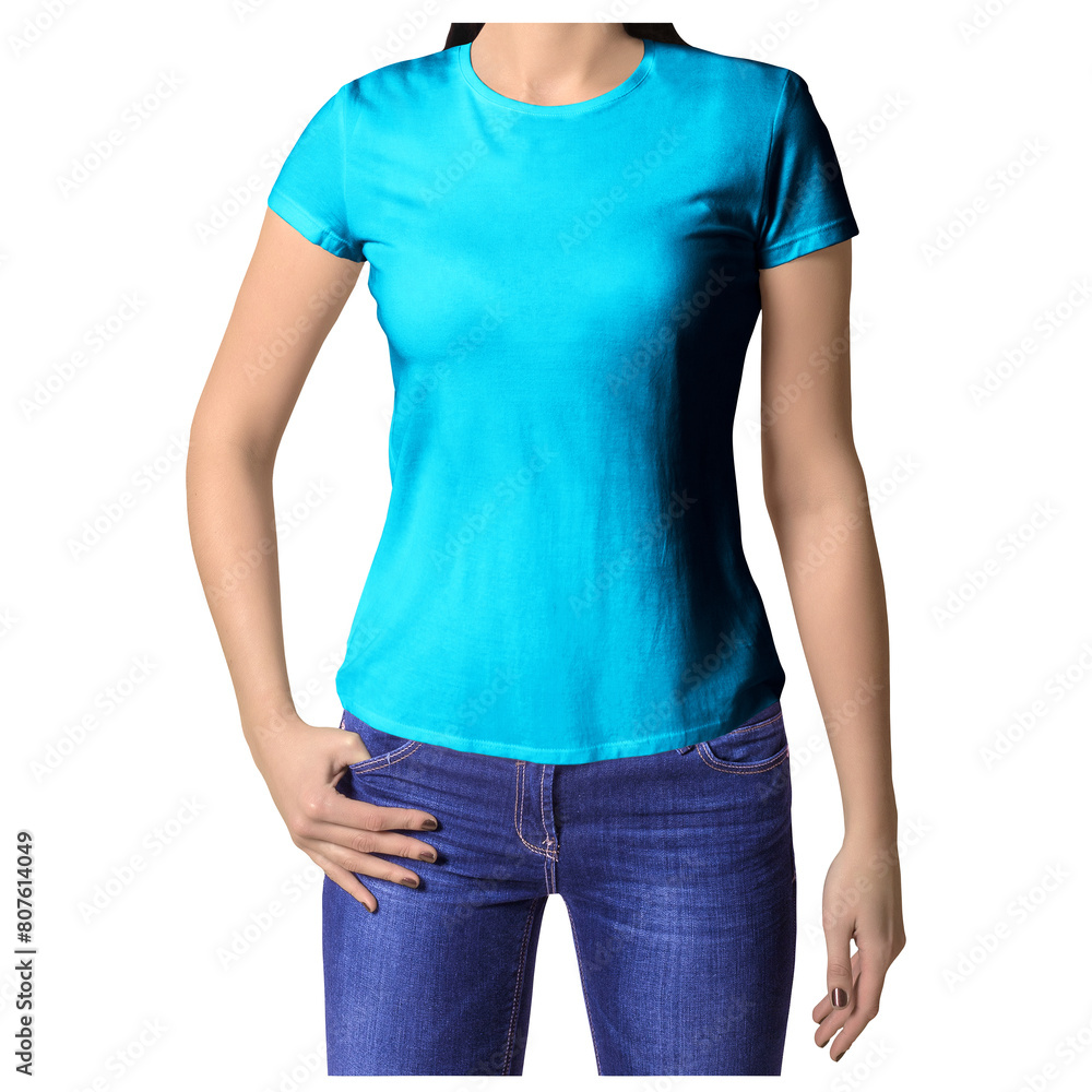 Use this Front View Stylish Crew Neck T Shirt Mockup In Peacock Blue Color, to make your design is displayed as effectively and more beautiful. Use this Front View Stylish Crew Neck T Shirt Mockup In Peacock Blue Color, to make your design is displayed as effectively and more beautiful.