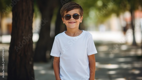 A model wearing the most popular style of white T-shirt,  © CStock