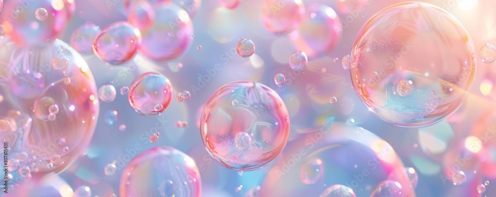 Floating Bubbles In Pastel Tones Floating Bubbles In Pastel Tones