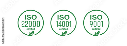 ISO certified sign on white background