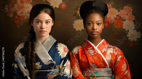 The photographs highlight the elegance and beauty of traditional attire such as kimonos in Japan or saris in India