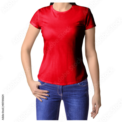 Use this Front View Stylish Crew Neck T Shirt Mockup In True Red Color, to make your design is displayed as effectively and more beautiful.