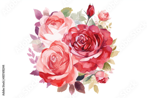 WebRomantic Floral and Love Vector Collection  Captivating Watercolor Flowers and Heart Designs  Enchanting Watercolor Flower and Heart Graphics  Hand-Painted Watercolor Florals and Love Shapes  