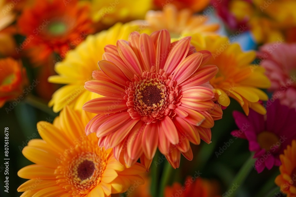 Vibrant Gerbera Daisies in Bloom Vibrant Gerbera Daisies in Bloom