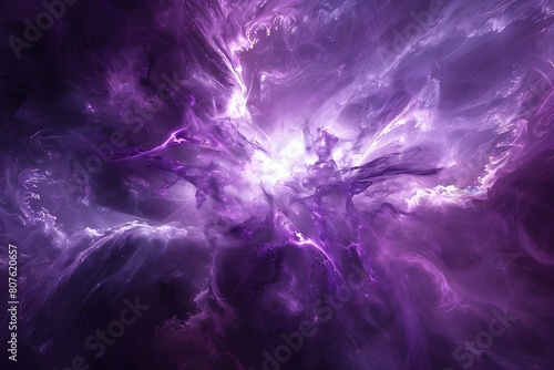 Cosmic Energy Pulses Radiate in Ethereal Monochromatic Shades of Purple
