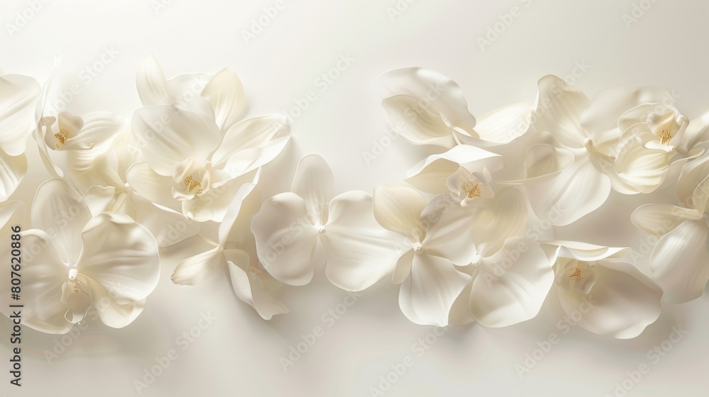 Stylish poster featuring an artistic arrangement of rose petals floating, with ample negative space drawing attention to the flowers ephemeral beauty Stylish poster featuring an artistic arrangement of rose petals floating, with ample negative space drawing attention to the flowers ephemeral beauty