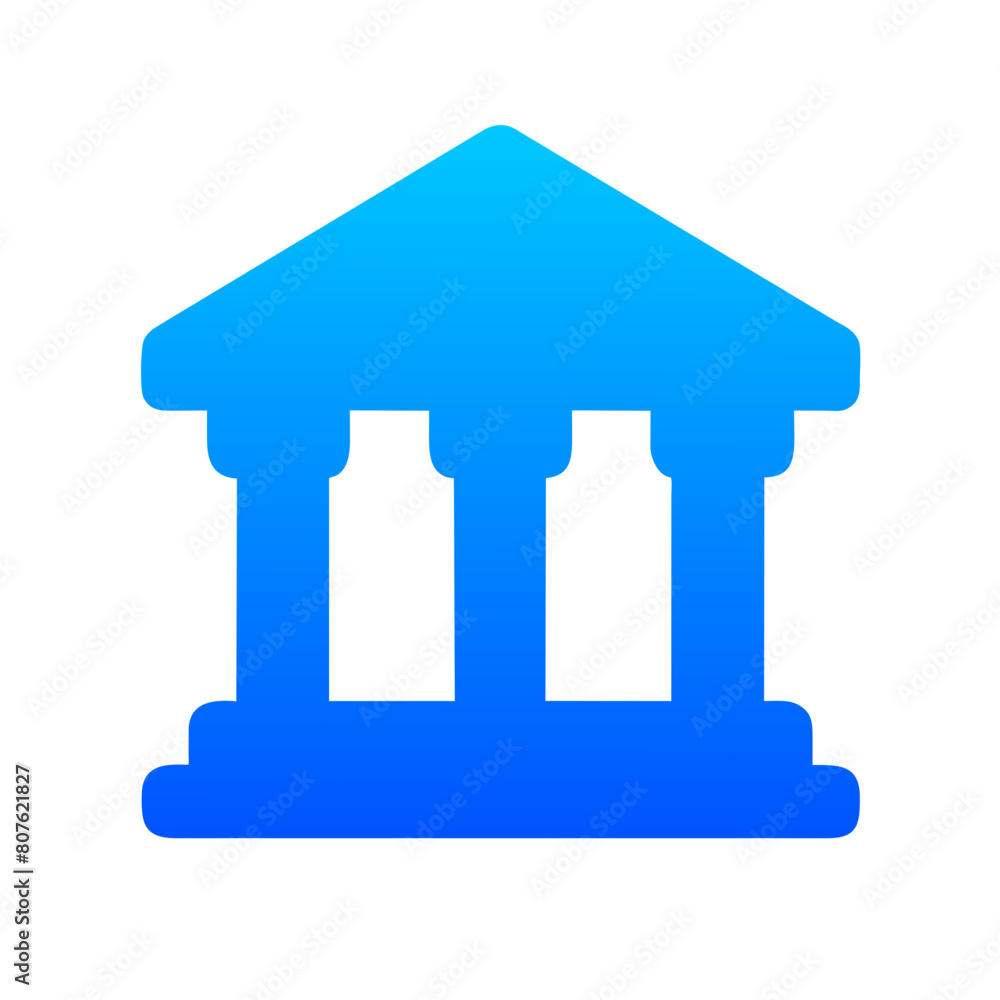 Bank building icon vector illustration.
Bank building icon vector illustration.