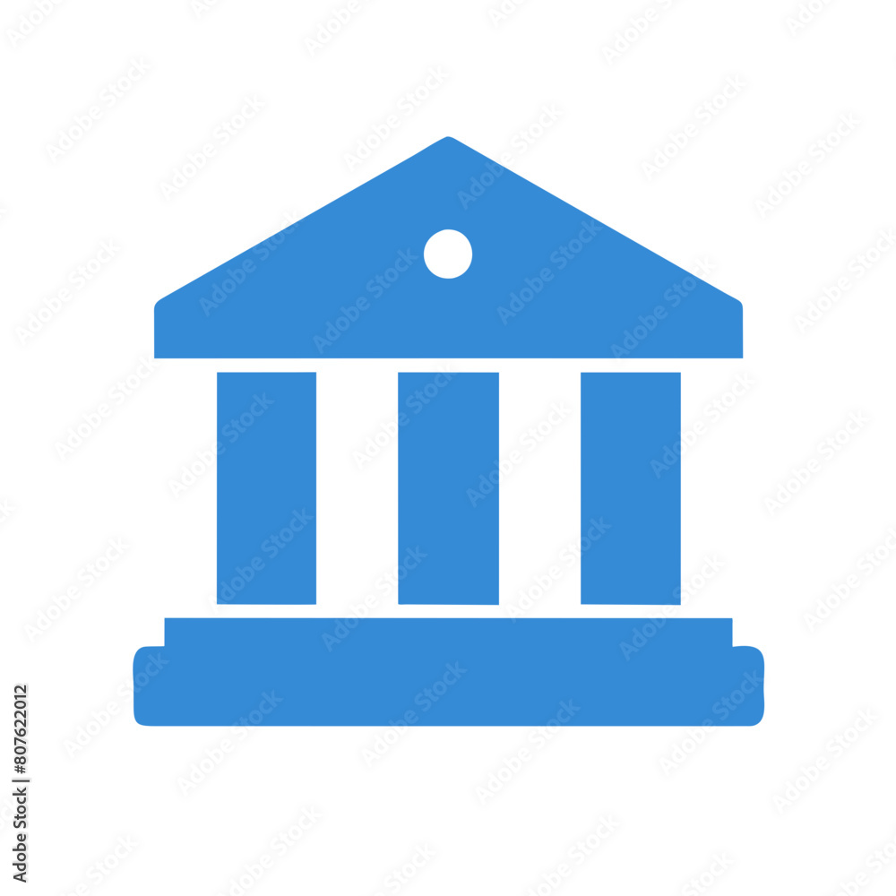 Bank building icon vector illustration.
Bank building icon vector illustration.