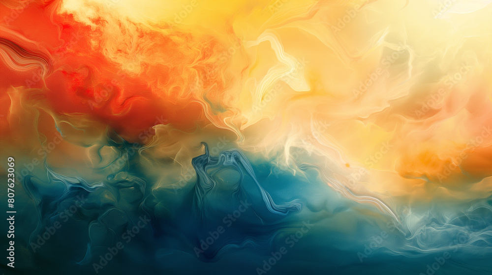Fototapeta premium Harmonious Flow of Warm and Cool Hues color background wallpaper