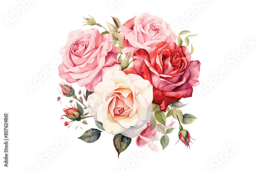 WebRomantic Floral and Love Vector Collection, Captivating Watercolor Flowers and Heart Designs, Enchanting Watercolor Flower and Heart Graphics, Hand-Painted Watercolor Florals and Love Shapes,  © Enamul
