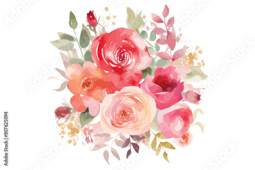 WebRomantic Floral and Love Vector Collection  Captivating Watercolor Flowers and Heart Designs  Enchanting Watercolor Flower and Heart Graphics  Hand-Painted Watercolor Florals and Love Shapes  