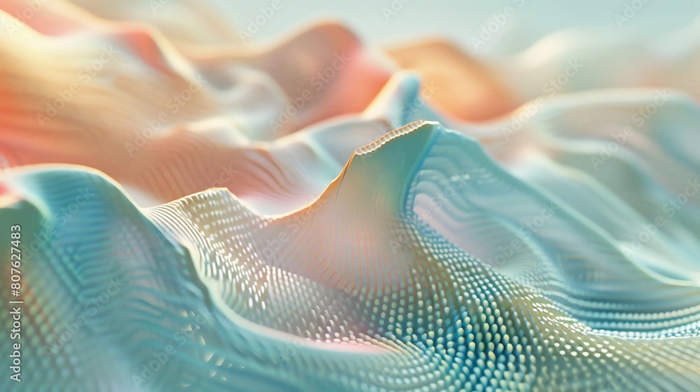 Digital Drift: Futuristic geometric forms drift alongside 3D wavy currents, creating a serene digital landscape. Digital Drift: Futuristic geometric forms drift alongside 3D wavy currents, creating a serene digital landscape.