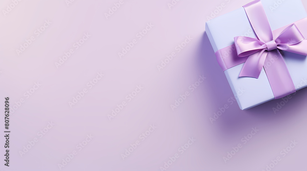 minimalist purple gift box