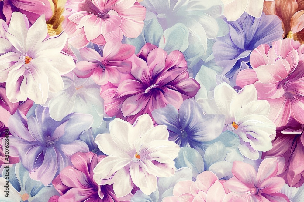 watercolor flowers background